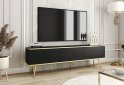Изображение 2 - Тумба под ТВ Perfect Home Оро / Oro с 3 дверками 175 см, черный, золотые ножки