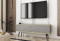 Изображение 2 - Тумба под ТВ Perfect Home Оро / Oro MDF с 2 дверками 135 см, серый, черные ножки