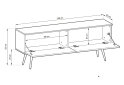 Изображение 3 - Тумба под ТВ Perfect Home Оро / Oro MDF с 2 дверками 135 см, серый, черные ножки