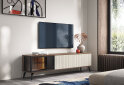 Image 3 - Тумба под ТВ Perfect Home Вечи / Vici с 3 дверками и подсветкой 180 см, орех / кашемир