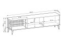 Image 5 - Тумба под ТВ Perfect Home Вечи / Vici с 3 дверками и подсветкой 180 см, орех / кашемир