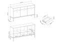 Изображение 7 - Комод Perfect Home Моно / Mono 3-дверный с 3 ящиками 154 см, беж песочный, черные ножки