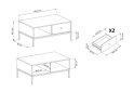 Image 5 - Стол журнальный Perfect Home Моно / Mono 104х68 см, беж песочный, черные ножки