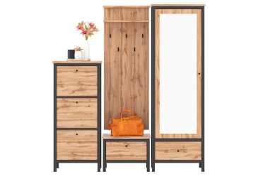 Фото Прихожая Гербор Чос 173 см, Дуб тахо/черный