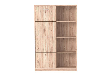 Фото Шкаф-пенал Гербор Шанталь с полками 102 см, дуб сан-ремо светлый