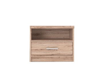 Фото Тумба прикроватная Гербор Шанталь с ящиком 53 см, дуб сан-ремо светлый