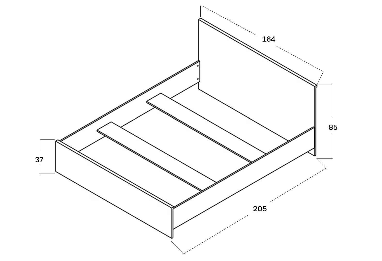 Фото 4 - Кровать Гербор Шанталь (без вклада) 160х200 см, дуб сан-ремо светлый