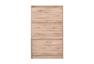 Фото Тумба для обуви Гербор Шанталь с 3 отделением 75 см, дуб сан-ремо светлый