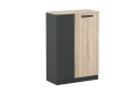 Фото 3 - Комод Gerbor холдинг Офис Нью высокий с 2 дверцами 80 см, антрацит/дуб сонома