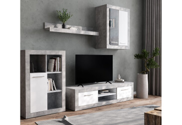 Фото Стенка ВМК Шакира 227 см бетон / нимфея альба