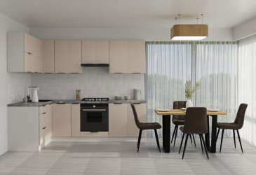 Фото Кухня Вип-Мастер Флэт Люкс 1.6х2.6, бежевый мат