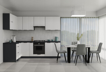 Фото Кухня Вип-Мастер Флэт Люкс 1.6х2.6, антрацит / белый мат