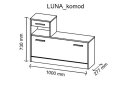 Изображение 2 - Тумба под обувь VMV holding Луна / Luna с 1 отделением, ящиком и полкой 100 см сосна норвежская