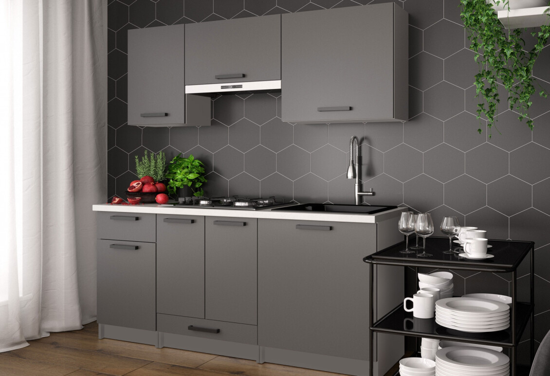 Фото Кухня Марта / Ника New 1.6 Креденс Фениче, антрацит