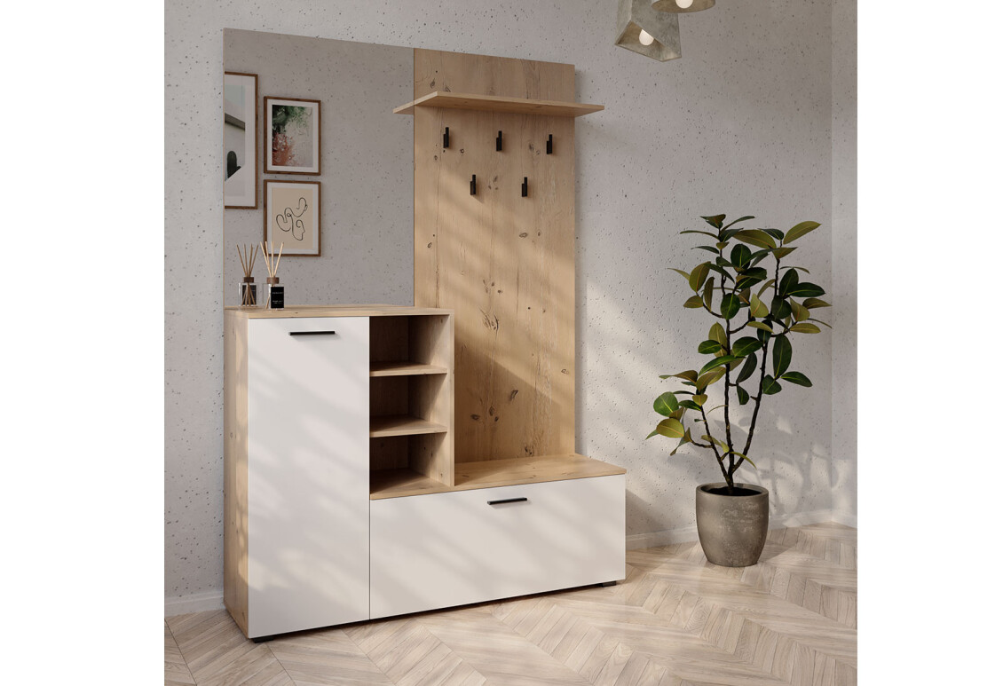 Фото Прихожая ВМК Ветланда II 140 см сосна античная / белый альпийский