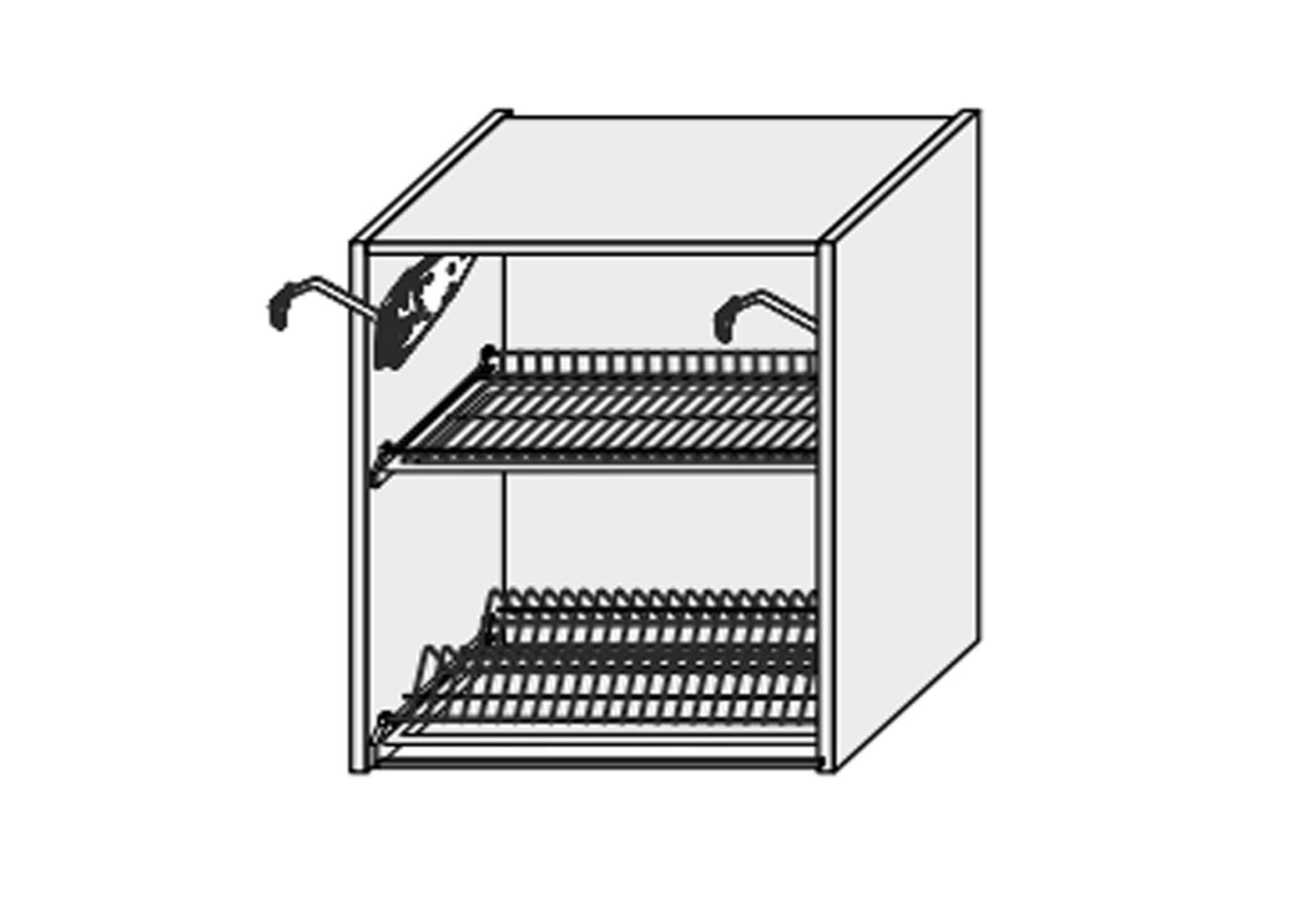 Фото 1 - Корпус 80В 2дв Сушка Aventos Pro Blum+Rejs 720мм МироМарк