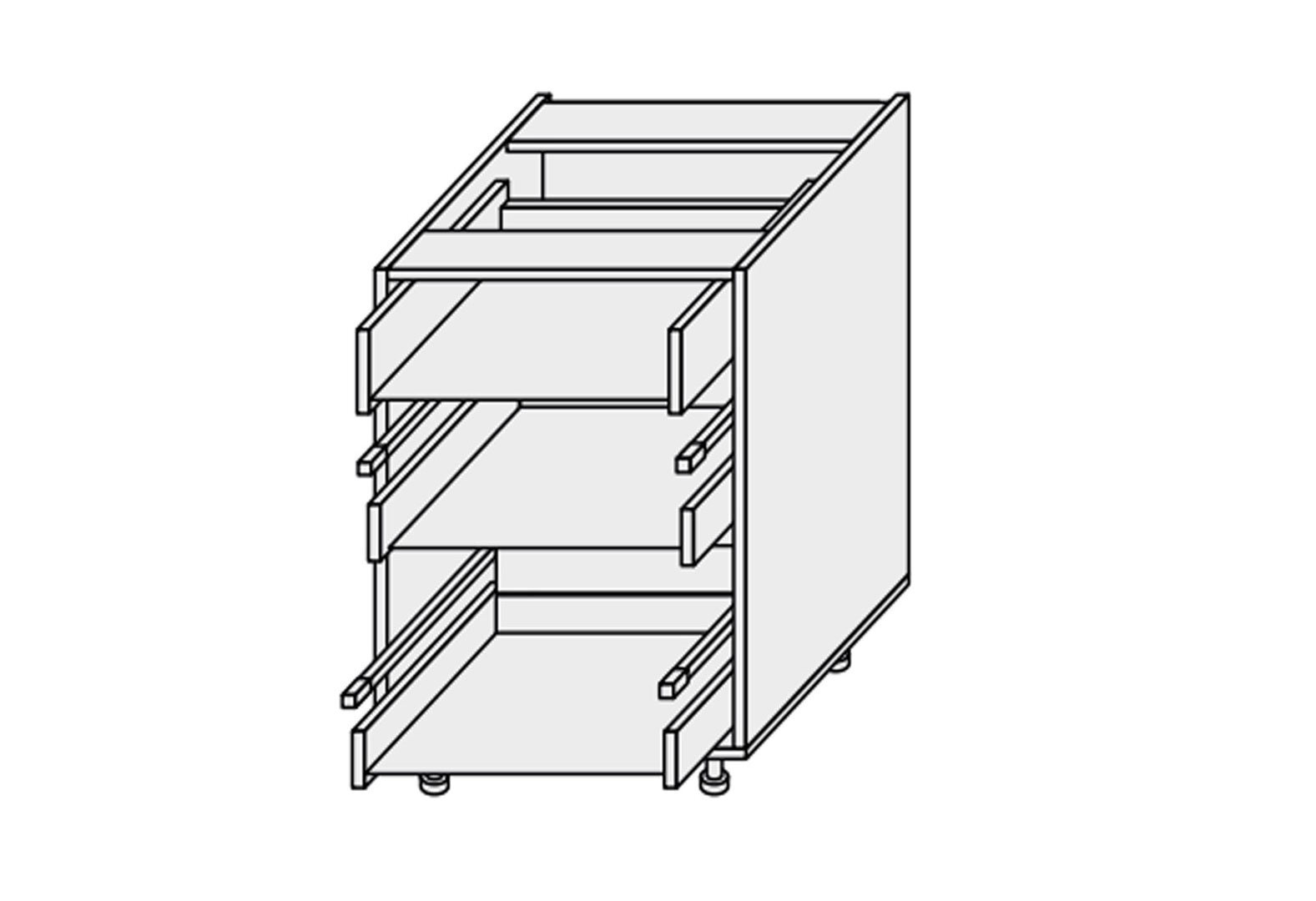 Фото 1 - Корпус 50Н 3шх Pro Hettich 820мм MiroMark