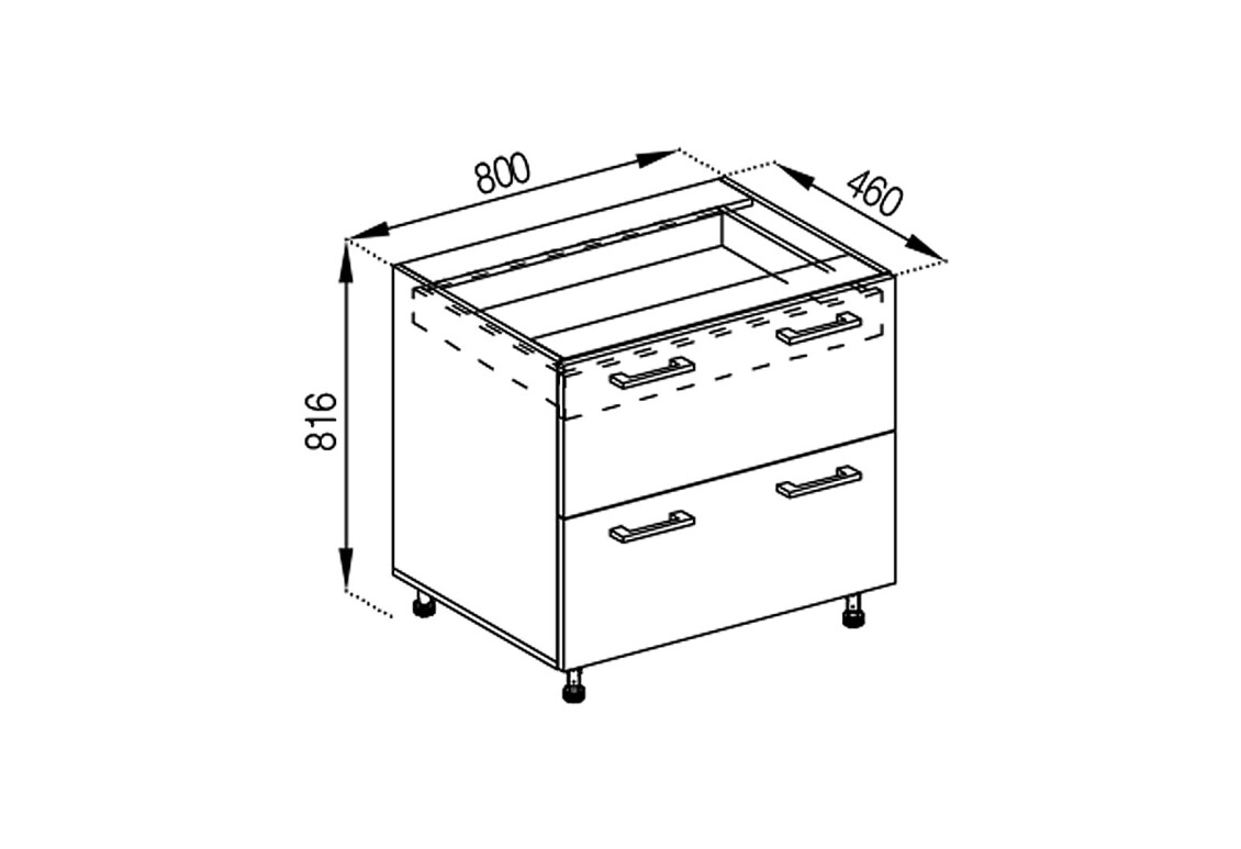 Фото Н 80 Ш (+ВШ) LUX Марта Svit Mebliv