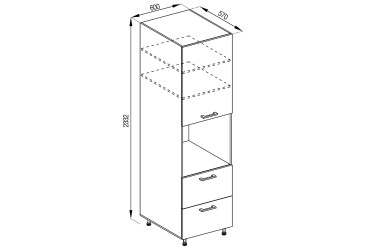Фото П 60 ДШ (h-920) Favorit Марта Лак Svit Mebliv