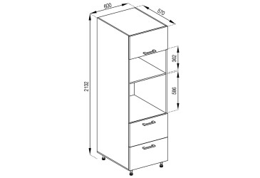 Фото П 60 ДШ п/микроволн. Favorit Марта Лак Svit Mebliv