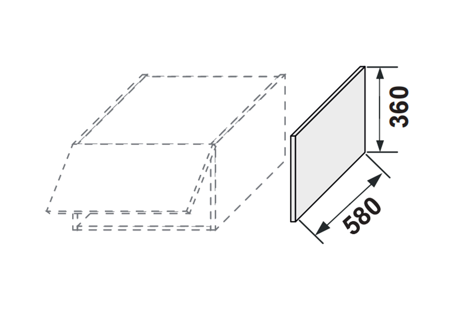Фото 2 - Боковая панель верхняя 360мм антресоль Лео / Leo МироМарк