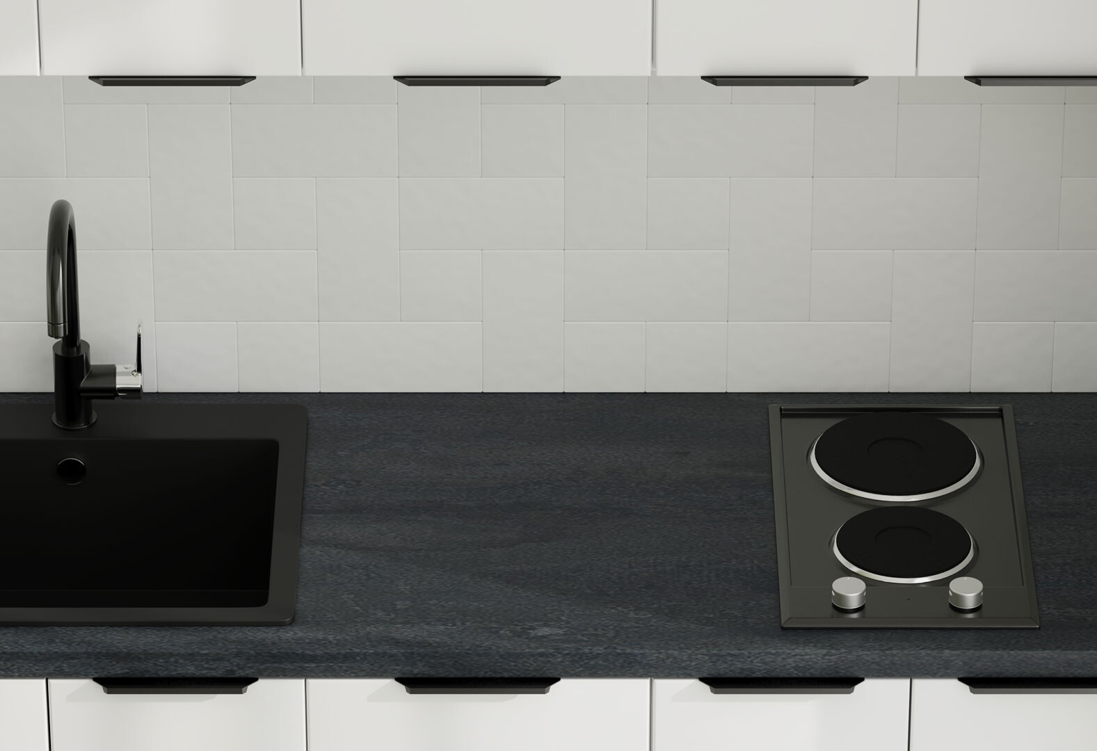 Фото 4 - Кухня VIP-master Флэт Люкс 2.0 м, белый / белый мат