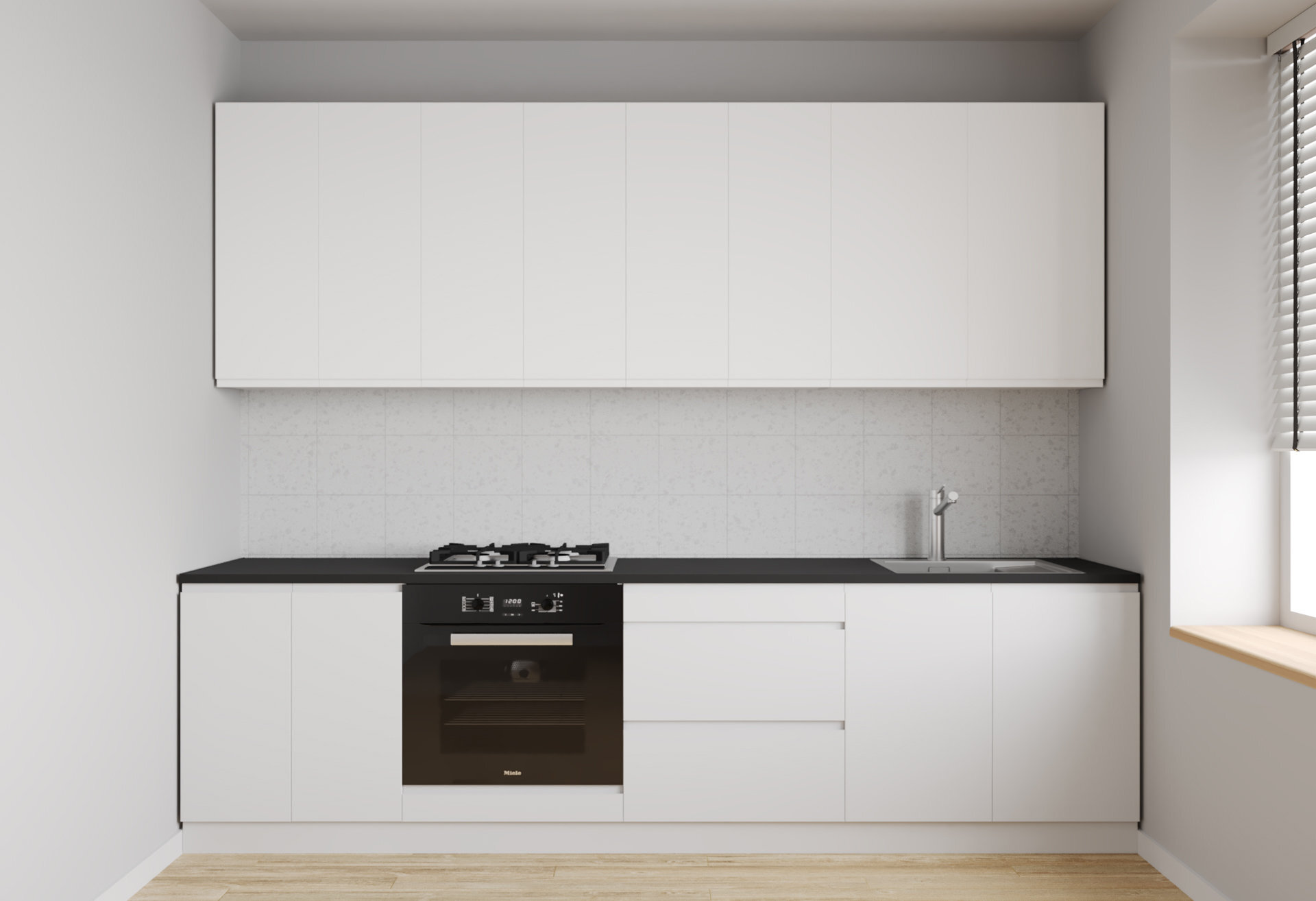 Фото 2 - Кухня Вип Мастер Интерно Люкс / Interno Luxe 260 см, белый мат