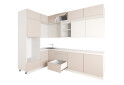 Фото 3 - Кухня угловая Вип-Мастер Интерно Люкс / Interno Luxe 160х280 см, беж мат / молочный