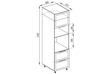 Фото П 60 ДШ п/микроволн. (h-920) Favorit Анна Svit Mebliv