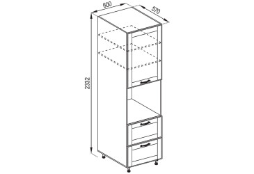 Фото П 60 ДШ (h-920) Favorit Доминика Svit Mebliv