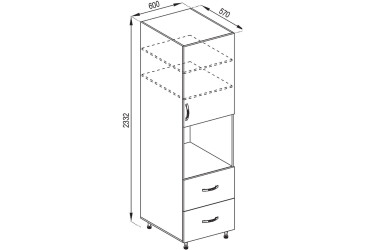 Фото П 60 ДШ (h-920) Favorit Оля Світ Меблів