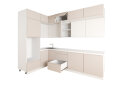 Image 3 - Кухня угловая Вип-Мастер Интерно Люкс / Interno Luxe 160х280 см, беж мат / молочный