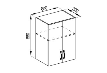 Фото В 60 под вытяжку (h-920) Оля Svit Mebliv