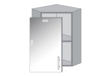 Фото Верх 58 витрина угол Амели / Ameli Мебель Стар