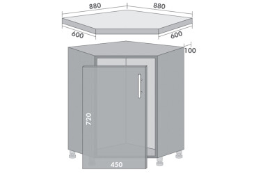 Фото Низ 89 угол мойка Амели / Ameli Мебель Стар