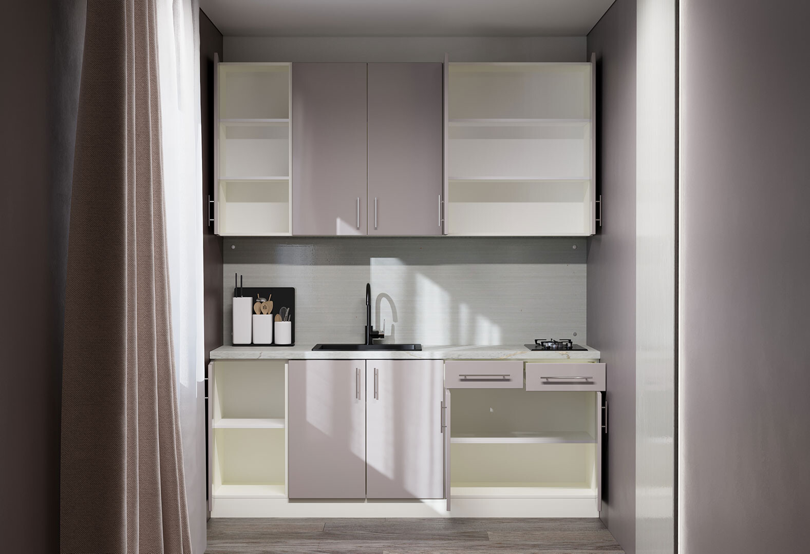 Фото 2 - Кухня Вип-Мастер МоДа / MoDa 2.0 капучіно глянець New