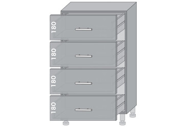 Фото Низ 604 ящики Blum Амели / Ameli Мебель Стар