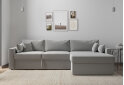 Image 3 - Мягкий уголок Вика Титан Люкс 293x172 см,светло-серый (Madera 20, задняя спинка в основной ткани)