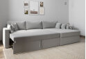 Image 5 - Мягкий уголок Вика Титан Люкс 293x172 см,светло-серый (Madera 20, задняя спинка в основной ткани)