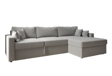 Image Мягкий уголок Вика Титан Люкс 293x172 см,светло-серый (Madera 20, задняя спинка в основной ткани)