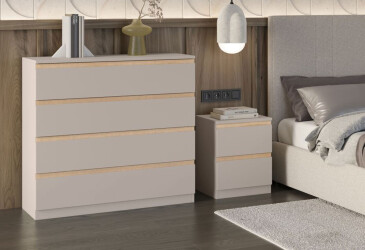 Фото Комод 4Ш тоффи / дуб сонома