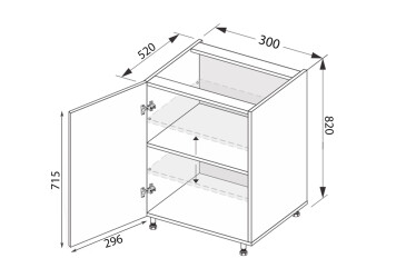 Фото Низ 30Н/820 1дв Pro Blum