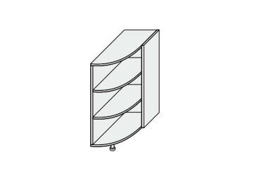 Фото Корпус 30Н 1дв Радіусне Закінчення 820мм Pro Blum