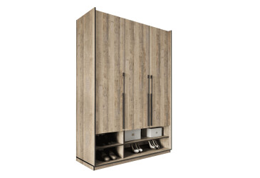 Фото Шафа Moreli Ramo / Рамо R-0005 3-дверна з полицями 148,4 см, дуб гранж пісочний