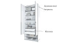 Image 6 - Шафа-пенал Moreli Ramo / Рамо R-0003 2-дверна з полицями 100,1 см, кашемір