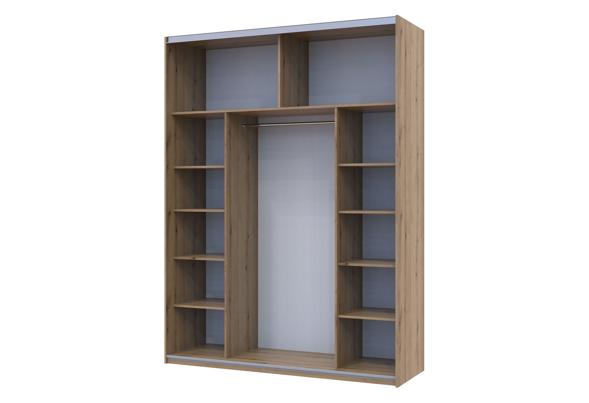 Фото 5 - Шкаф-купе Doros G-Caiser / Джи-Кейзер 2-дверный со стеклом 180 см, дуб эвок / чёрный