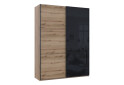 Фото 3 - Шкаф-купе Doros G-Caiser / Джи-Кейзер 2-дверный со стеклом 180 см, дуб эвок / чёрный