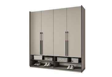 Фото Шафа Moreli Ramo / Рамо R-0007 4-дверна з полицями 196,8 см, кашемір