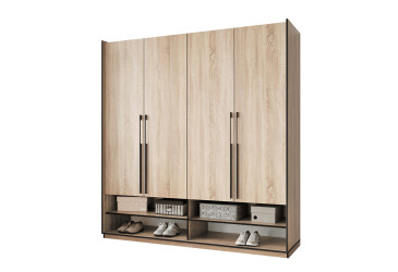 Фото Шафа Moreli Ramo / Рамо R-0007 4-дверна з полицями 196,8 см, дуб сонома