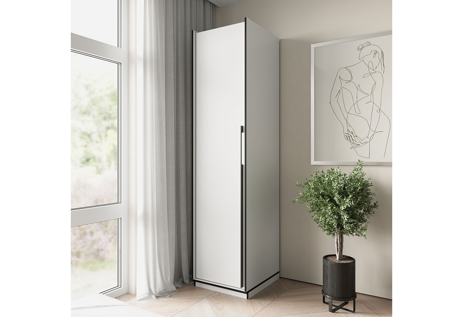 Фото 2 - Пенал Moreli Ramo / Рамо R-0011 с полками 51,8 см, белый